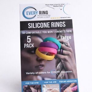 Silicone Rings 5 Pack - Multicolor
